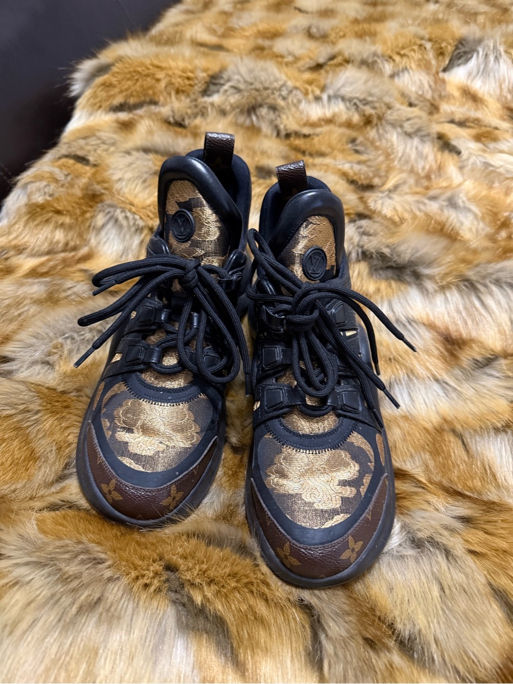 Louis Vuitton Brown and Black Women's Sneakers
